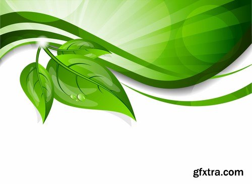 Green Leaves Vectors - 25x EPS