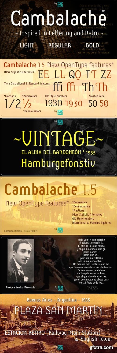 Cambalache Font Family - 3 Fonts for $100!