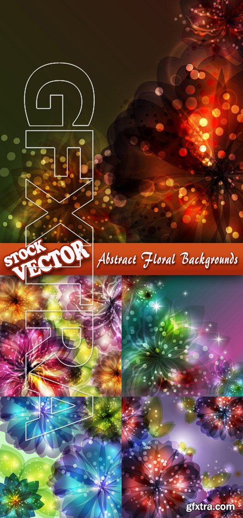 Stock Vector - Abstract Floral Backgrounds