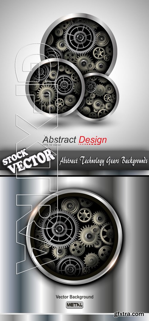 Stock Vector - Abstract Technology Gears Backgrounds