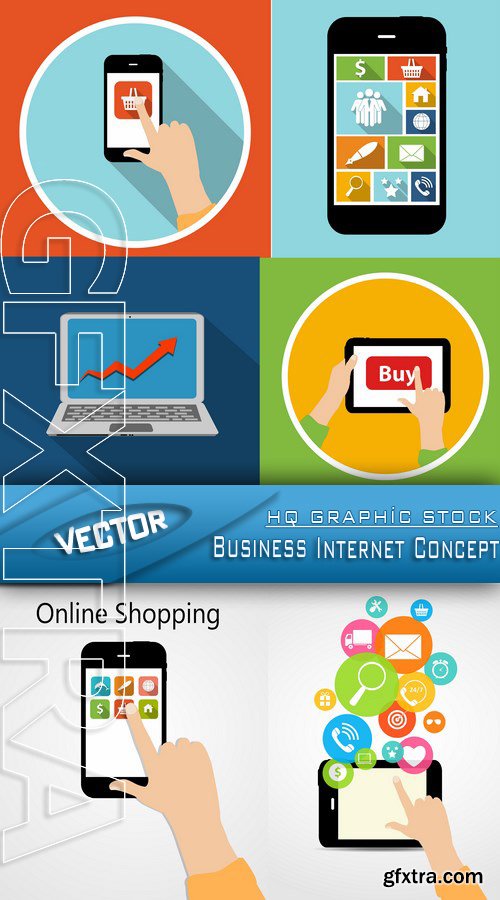 Stock Vector - Business Internet Concept