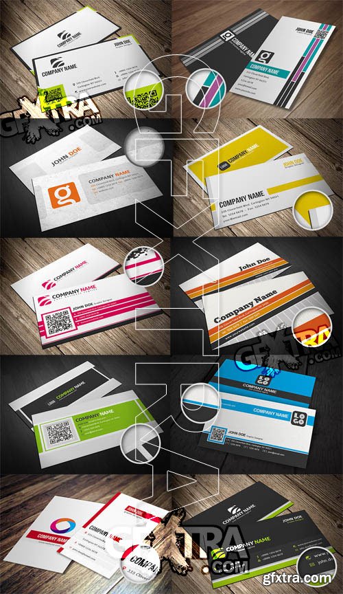 10 Company Business Cards Collection