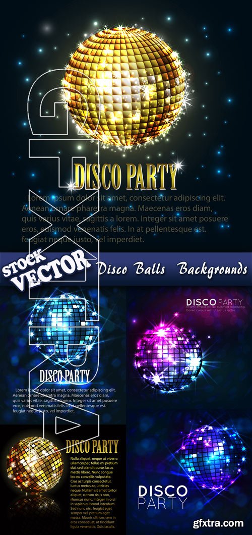 Stock Vector - Disco Balls  Backgrounds