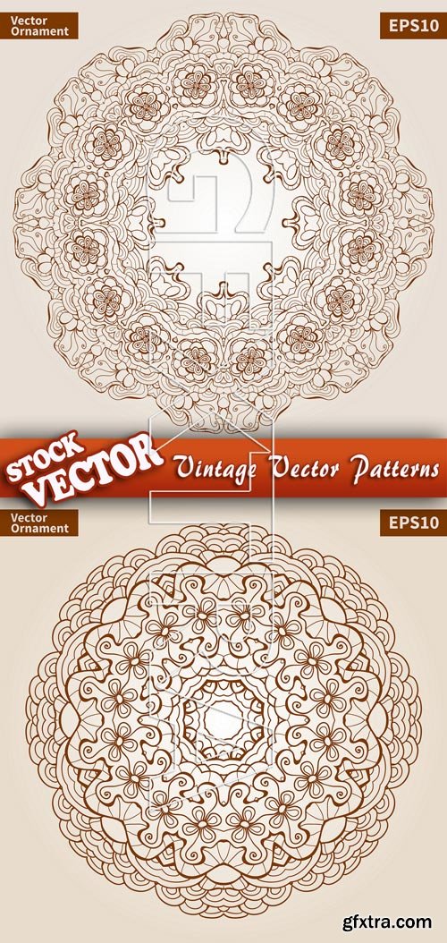 Stock Vector - Vintage Vector Patterns