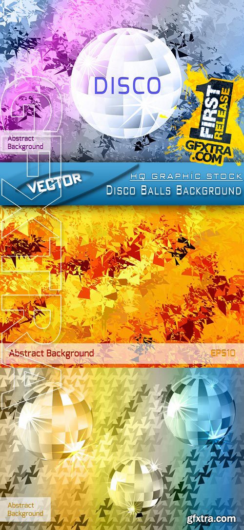 Stock Vector - Disco Balls Background