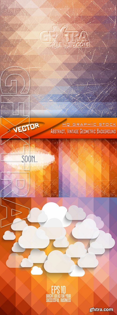 Stock Vector - Abstract, Vintage Geometric Background