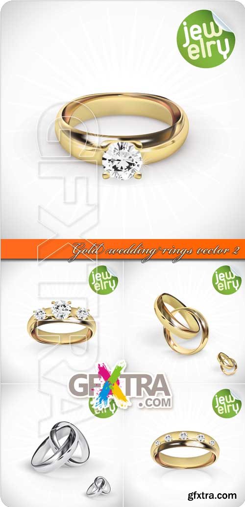 Wedding rings vector 2