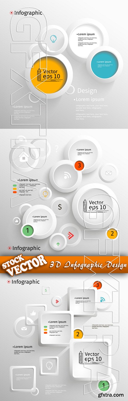 Stock Vector - 3D Infographic Design