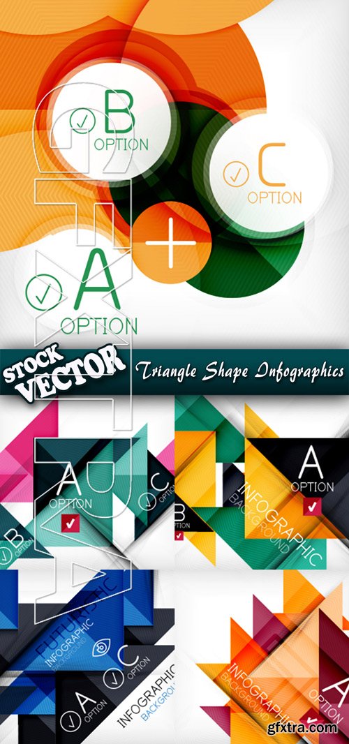 Stock Vector - Triangle Shape Infographic Backgrounds