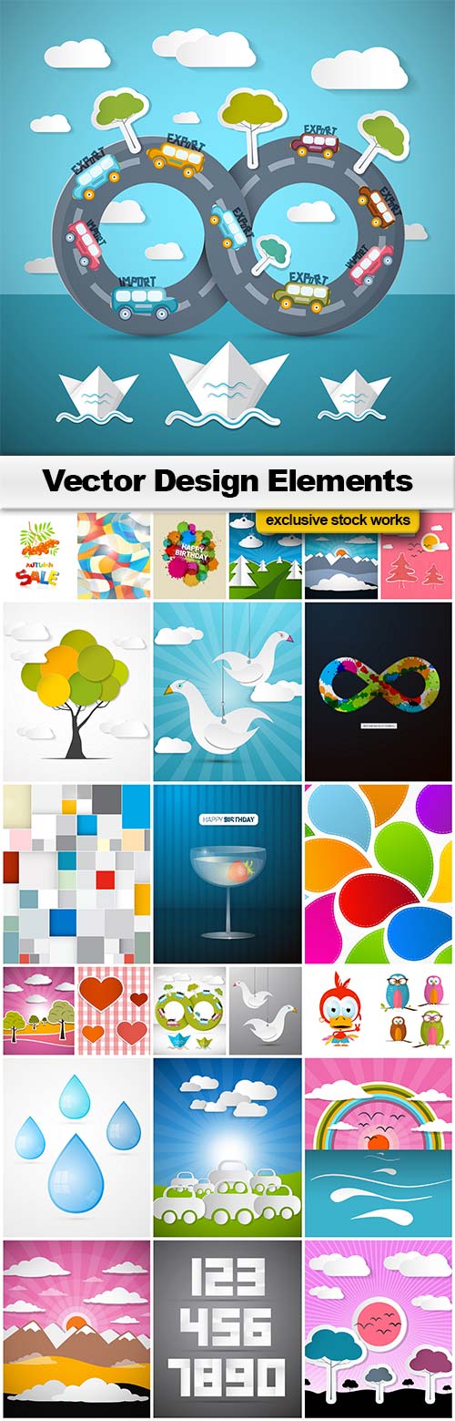 Vector Design Elements - 25x EPS