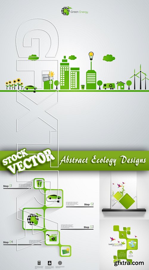 Stock Vector - Abstract Ecology Designs