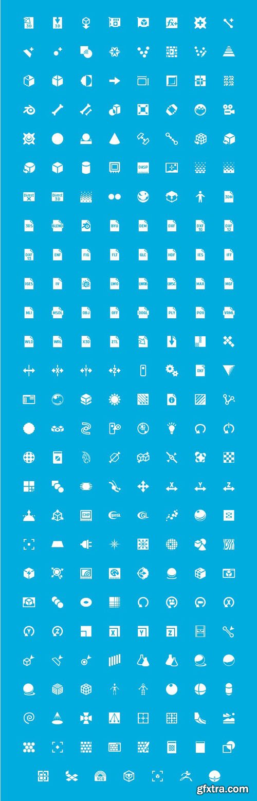 Windows 8 3D Graphics Icons Set