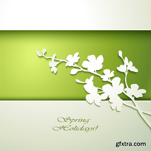 Greeting or invitation cards to the spring holidays: 8 March and Easter