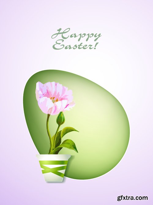 Greeting or invitation cards to the spring holidays: 8 March and Easter