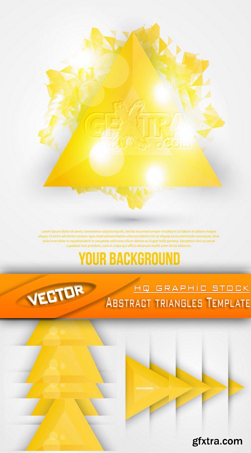 Stock Vector - Abstract triangles Template