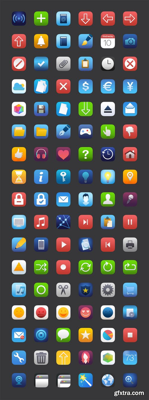 Ios 7 App Style Icon Set