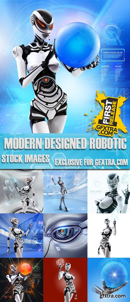 Modern designed robotic, 25xJpg