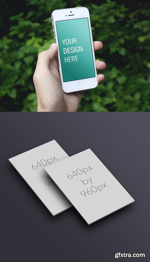 2 iPhone5 Mock-up Templates