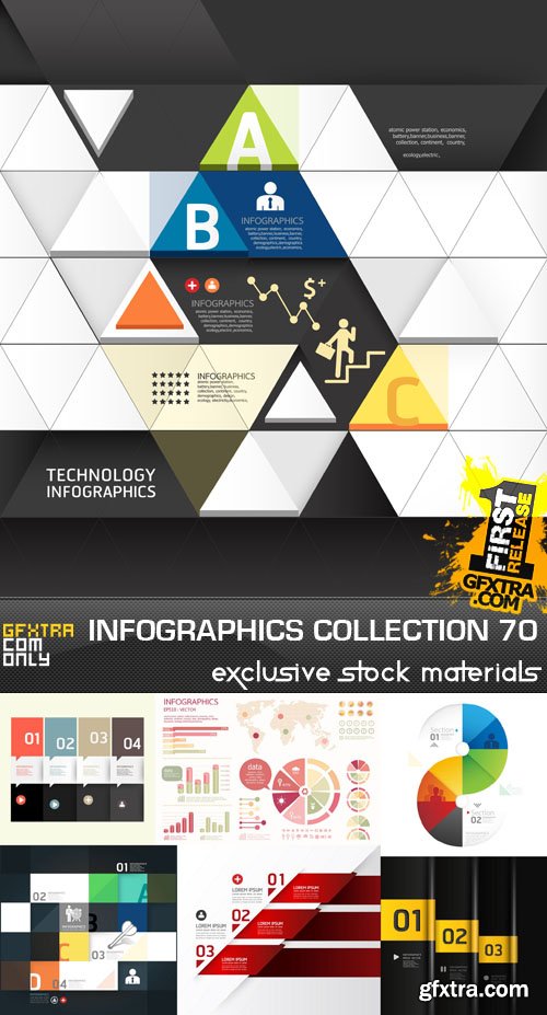 Collection of infographics vol.70, 25xEPS