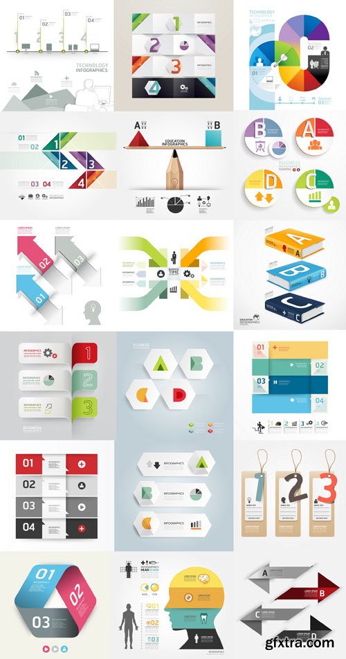 Collection of infographics vol.70, 25xEPS