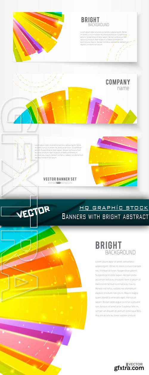 Stock Vector - Banners with bright abstract