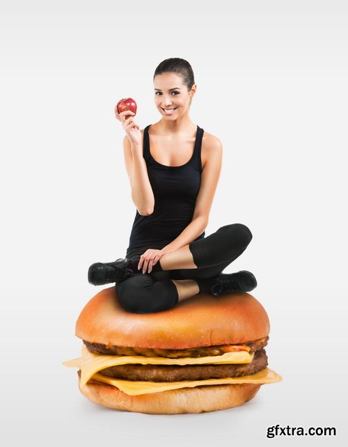 Amazing SS - Young woman fighting off fast food, 25xJPGs