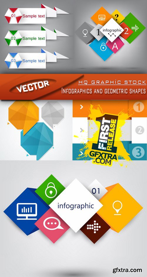 Stock Vector - Infographics and geometric shapes