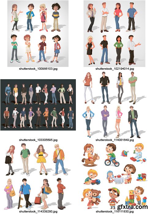 Amazing SS - Cartoon People, 25xEPS