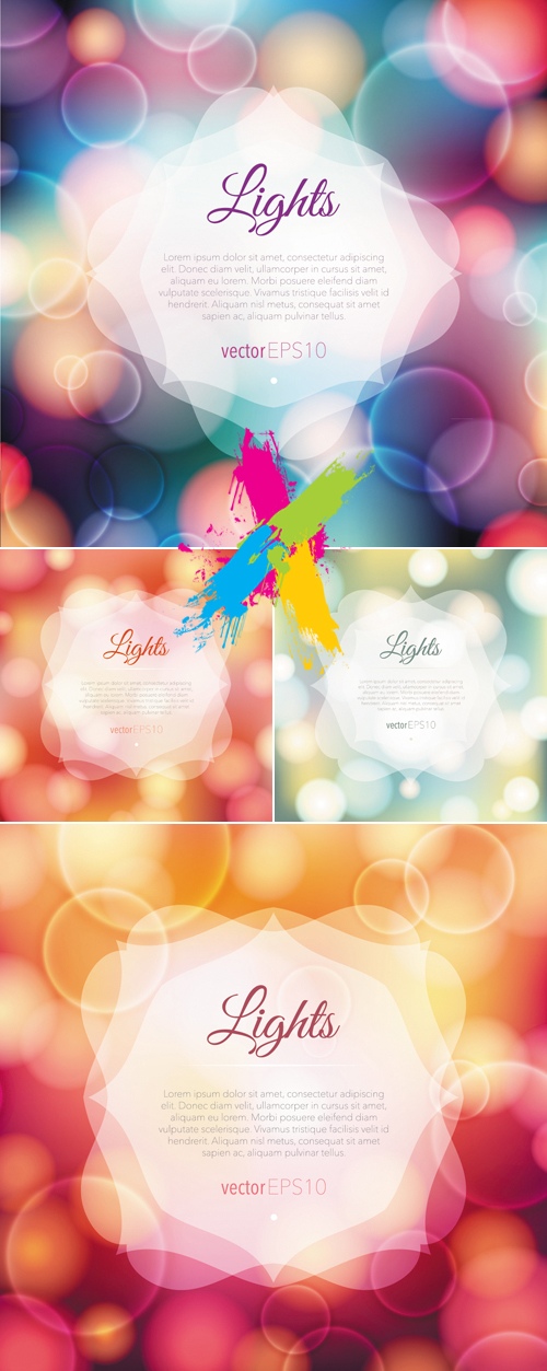 Abstract Lights Color Backgrounds Vector