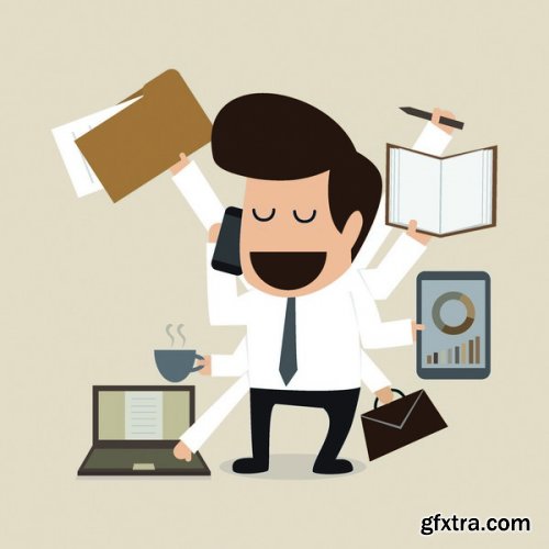 Stock Vectors - Business life, 25xEPS