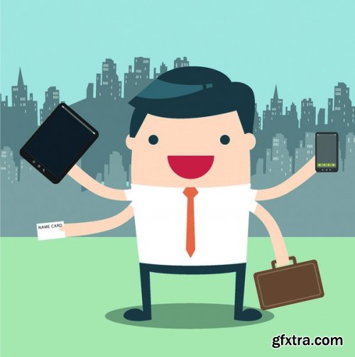 Stock Vectors - Business life, 25xEPS