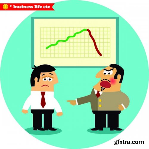 Stock Vectors - Business life, 25xEPS