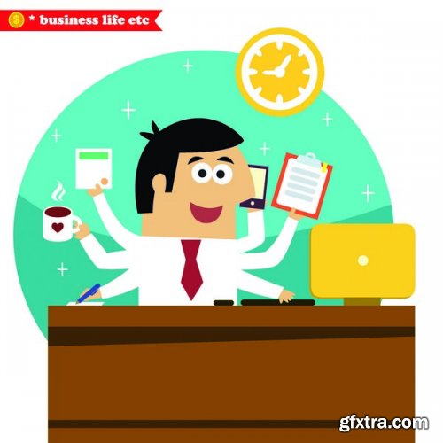 Stock Vectors - Business life, 25xEPS