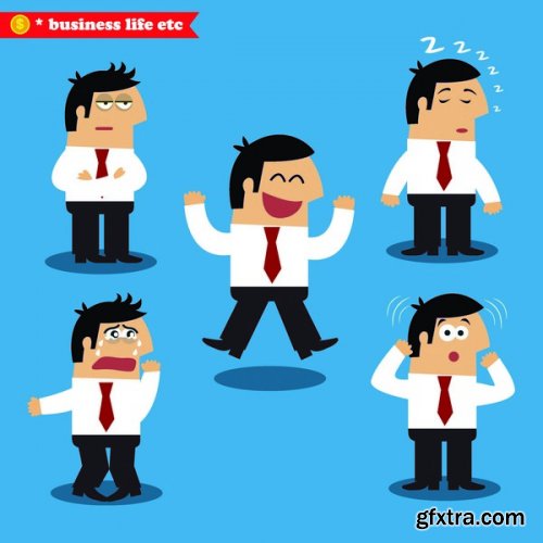 Stock Vectors - Business life, 25xEPS