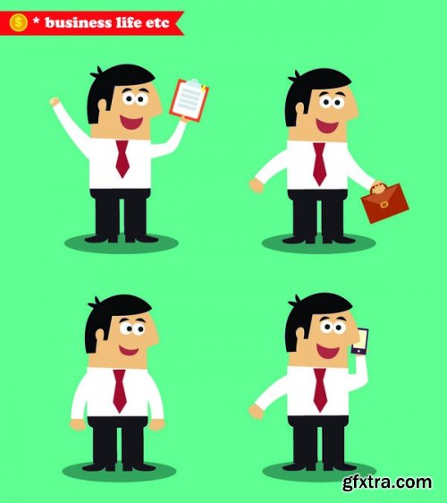 Stock Vectors - Business life, 25xEPS