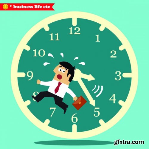 Stock Vectors - Business life, 25xEPS