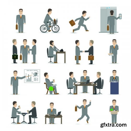 Stock Vectors - Business life, 25xEPS