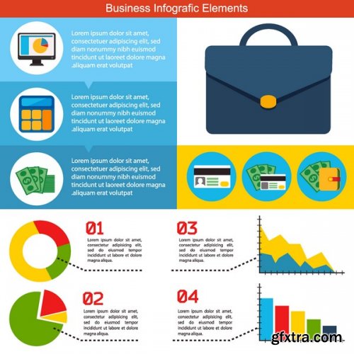 Flat Business Infographic 25xEps