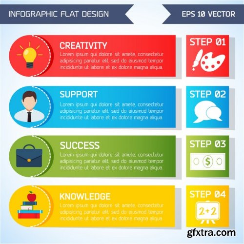 Flat Business Infographic 25xEps