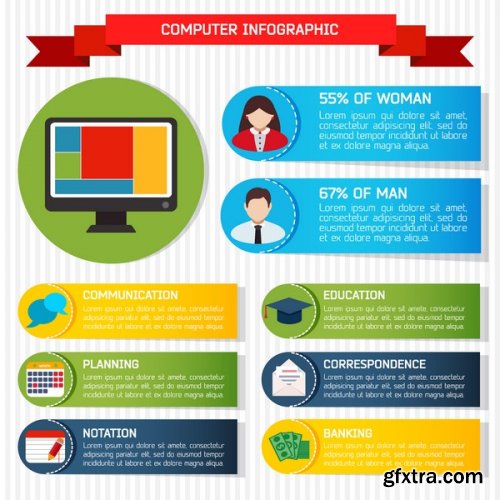 Flat Business Infographic 25xEps