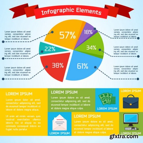 Flat Business Infographic 25xEps