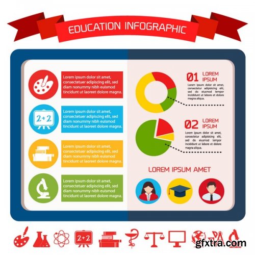 Flat Business Infographic 25xEps