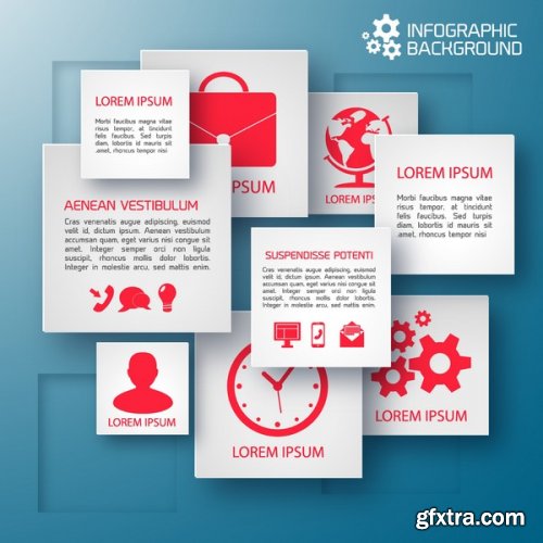 Flat Business Infographic 25xEps