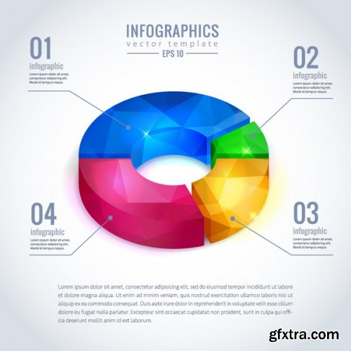 Infographic 3D Charts 25xEPS