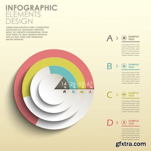 Infographic 3D Charts 25xEPS