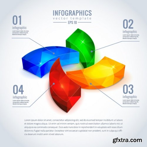 Infographic 3D Charts 25xEPS