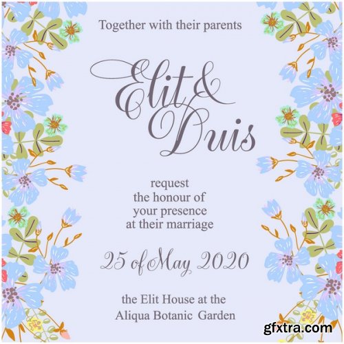 Wedding invitation card, 25xEps