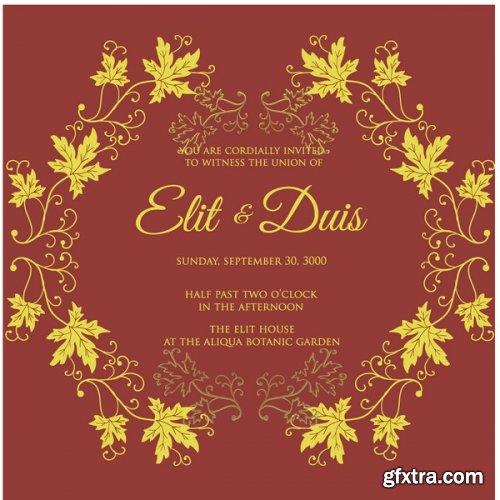 Wedding invitation card, 25xEps