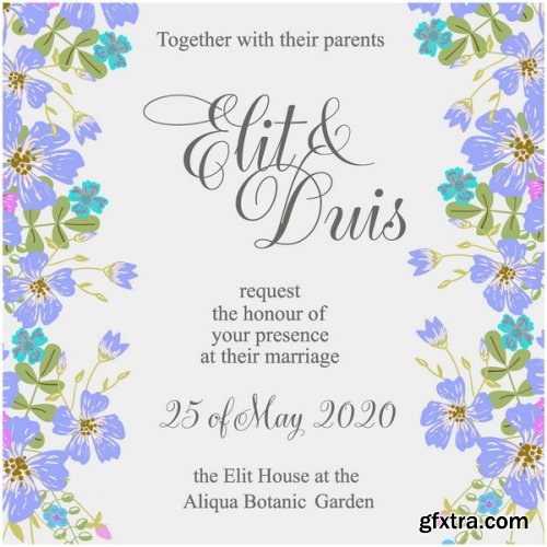 Wedding invitation card, 25xEps