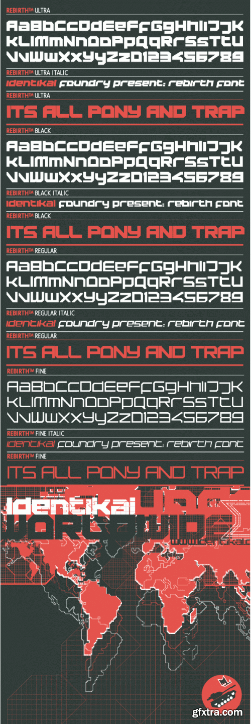 IDENTIKAL FOUNDARY - 68 Commercial Font Families €2499